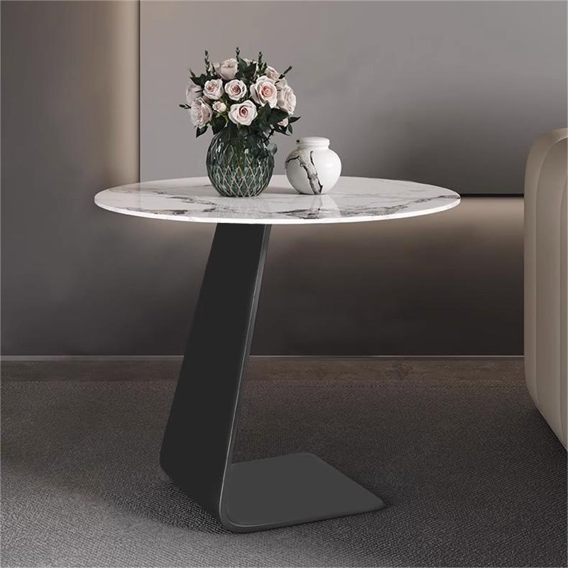 意式轻奢沙发边几岩板小茶几小圆桌阳台家用床头桌角几边桌沙发桌