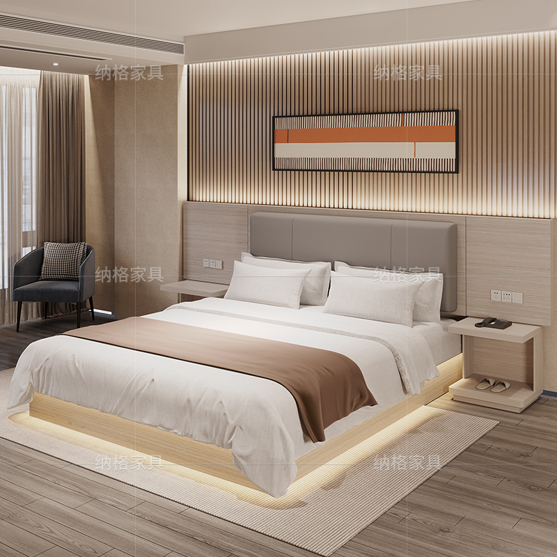 酒店家俱标间全套宾馆床旅馆单双人大床公寓民宿客房床箱定制