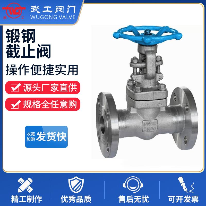 锻钢截止阀J41H/Y丝扣法锻钢锻不锈钢截止阀A105F11F04