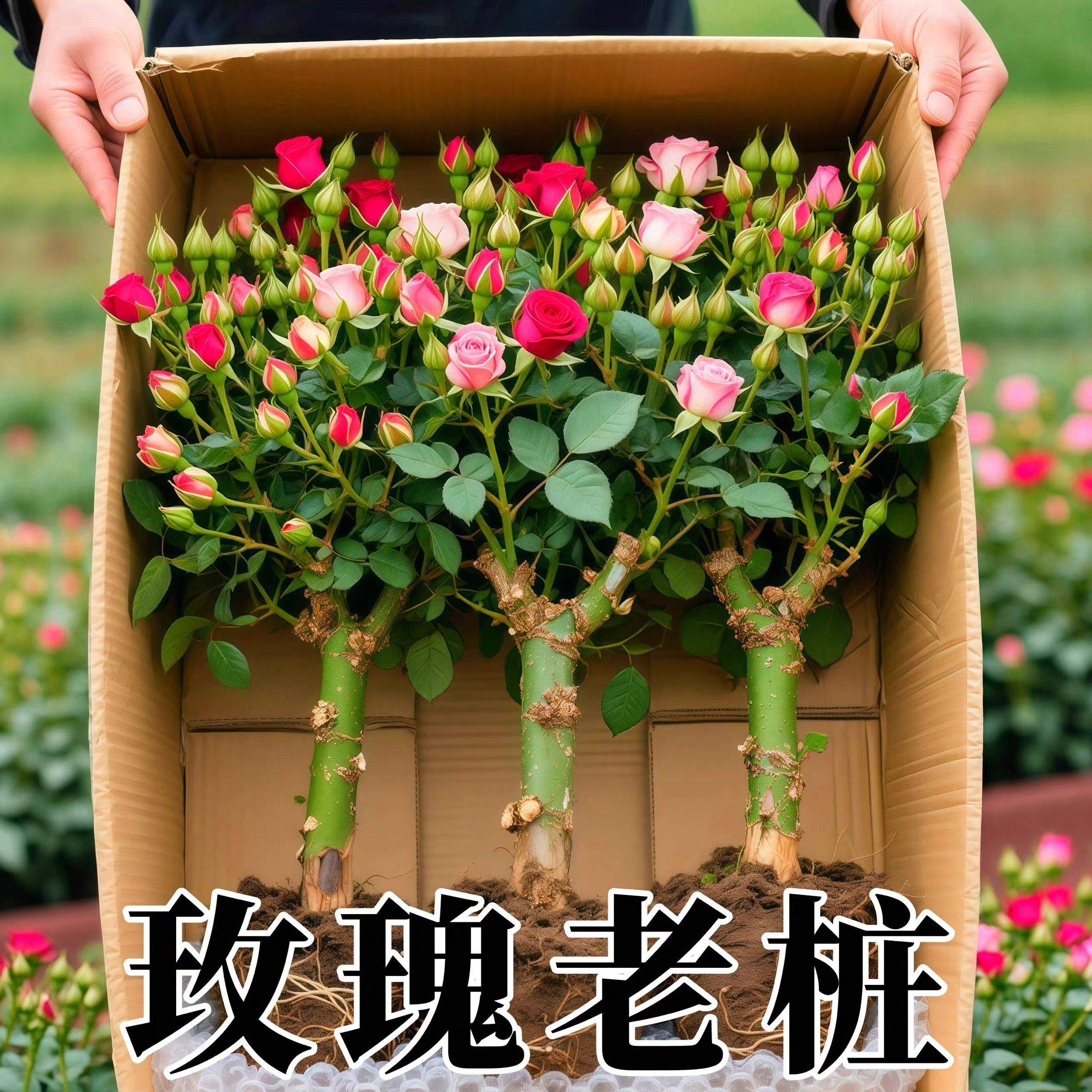 大花浓香玫瑰月季老桩花苗四季开花阳台庭院室内花卉盆栽抗寒易活