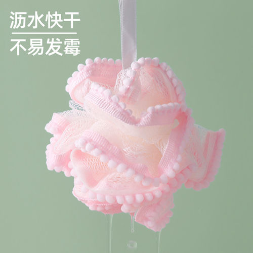 超柔软可爱高档大号洗澡沐浴球不散浴花球搓澡起泡洗浴用女洗澡巾