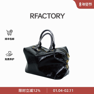 Rfactory随变大号牛皮手提斜挎单肩通勤四季通用小众品牌女包