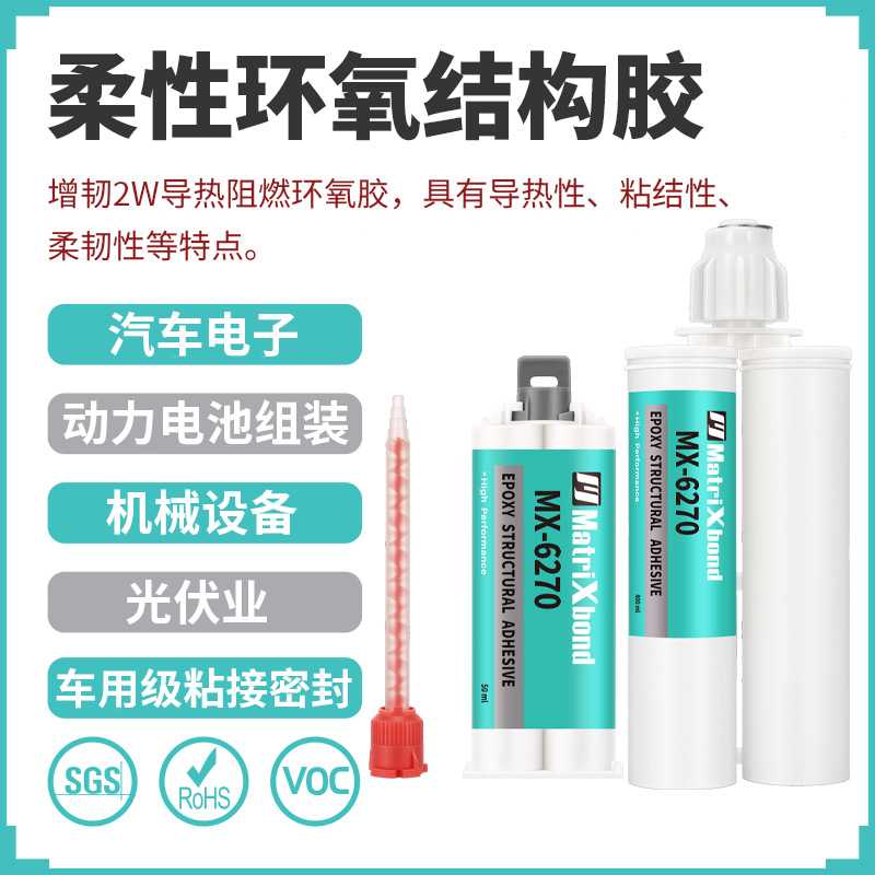 光伏电子2W导热阻燃密封胶新能源汽车动力电池组装环氧结构AB胶