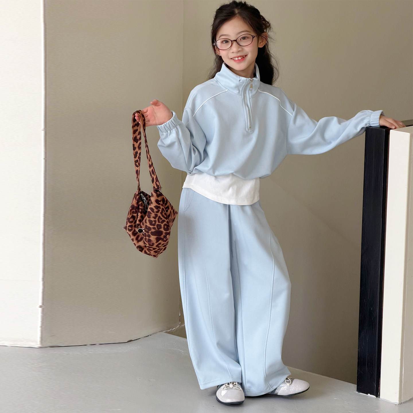 女童春季卫衣套装2026新款韩版洋气儿童春装中大童休闲时髦两件套