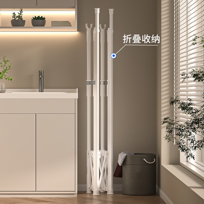新款折叠晾衣架阳台家用不占地方的落地室内简易晒衣挂衣架卧室