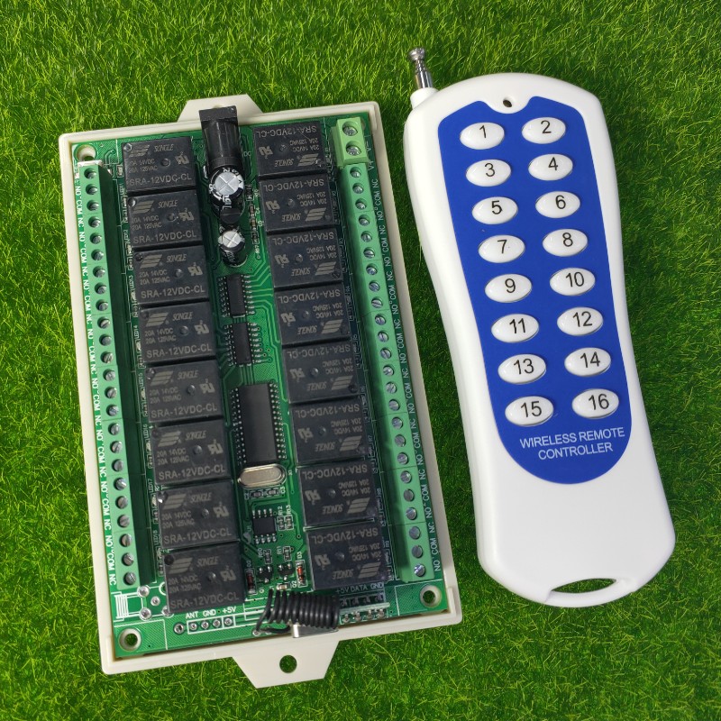 12V\24V 16路无线遥控开关工业设备电子仪表电器信号通断控制器