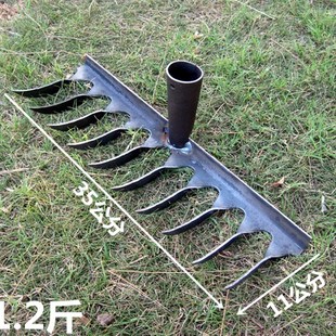 新款猪八戒九齿钉耙农具草耙子 松土耙子铁耙 钉耙落叶耙农用园林