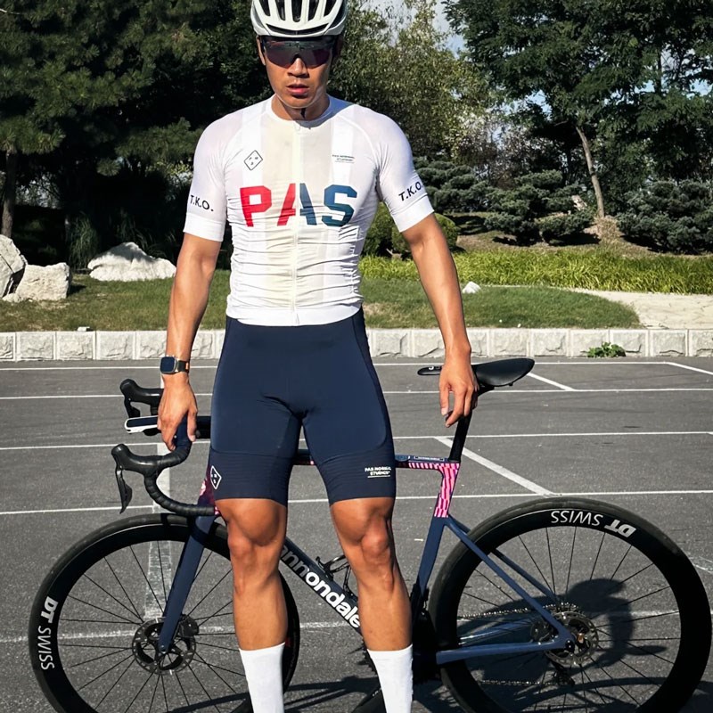 24竞技款PAS公路车骑行服背带短裤套装高品质自行高弹透气牛奶丝