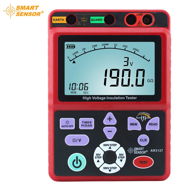 希玛高压兆欧表绝缘电阻测试仪数显电子摇表AR3127【250V~5500V】