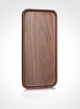 AROE黑胡桃木实木茶盘家用托盘木质方形餐盘点心盘果盘