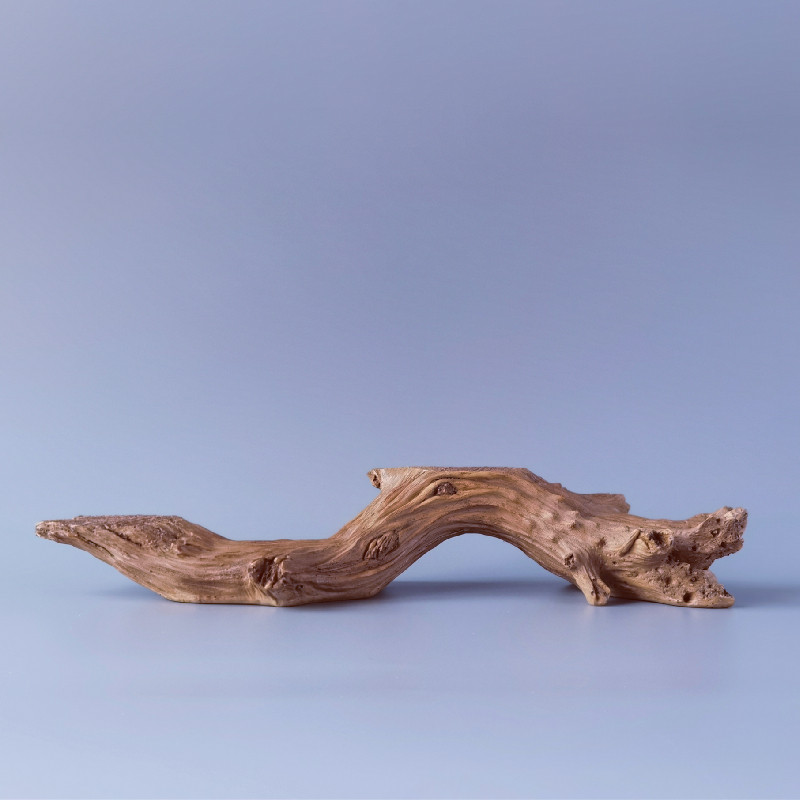 仿真木桩树根底座托架新中式复古风小花艺摆件架子装饰品