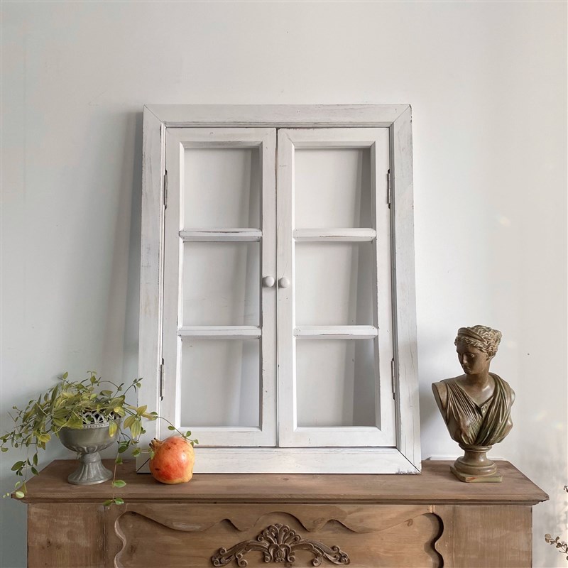 实木木质复古做旧窗框旧窗户老窗户店铺摄影道具可挂墙装镜片玻璃