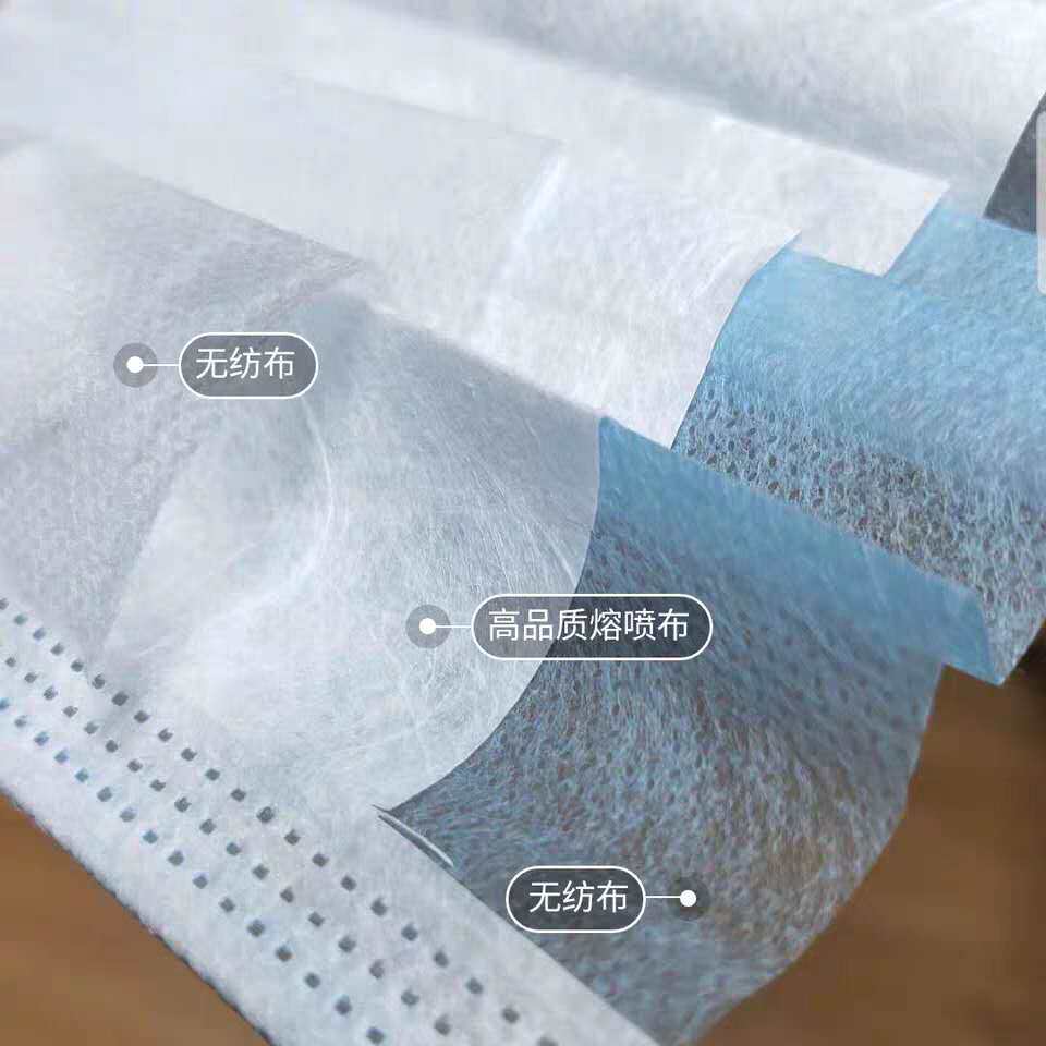 民用一次层口罩优滤口罩三性工业防尘透气无纺布口过质纸3层包邮