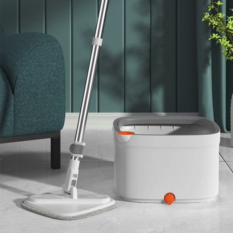 家用拖把旋转式自动脱水桶2023新款清污分离甩干拖布通用拖杆