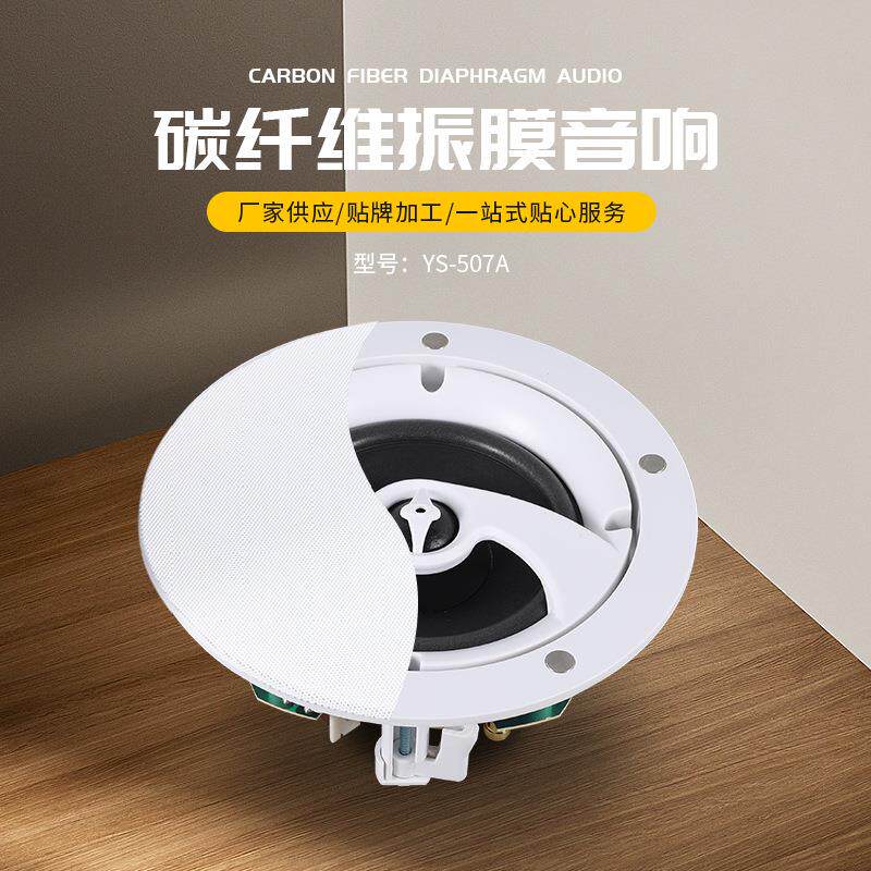 定阻YS-507A定阻吸顶天花喇叭5寸吊顶音响喇叭吸顶喇叭扬声器