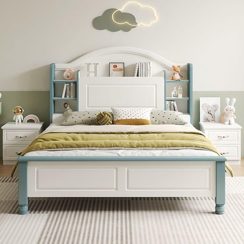 现代简约家用1.8双人实木床经济型出租房用主卧公主家用1.5单人床