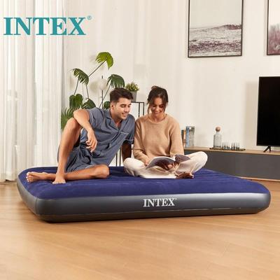 INTEX64759深蓝双人加大线拉空气床充气床垫家居户外用