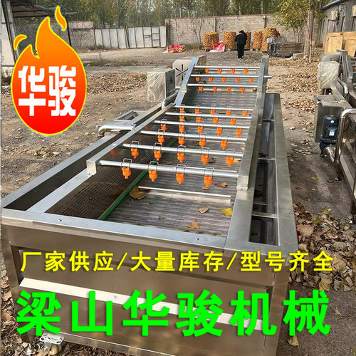 全自动果蔬气泡清洗机鸡爪水果清洗流水线