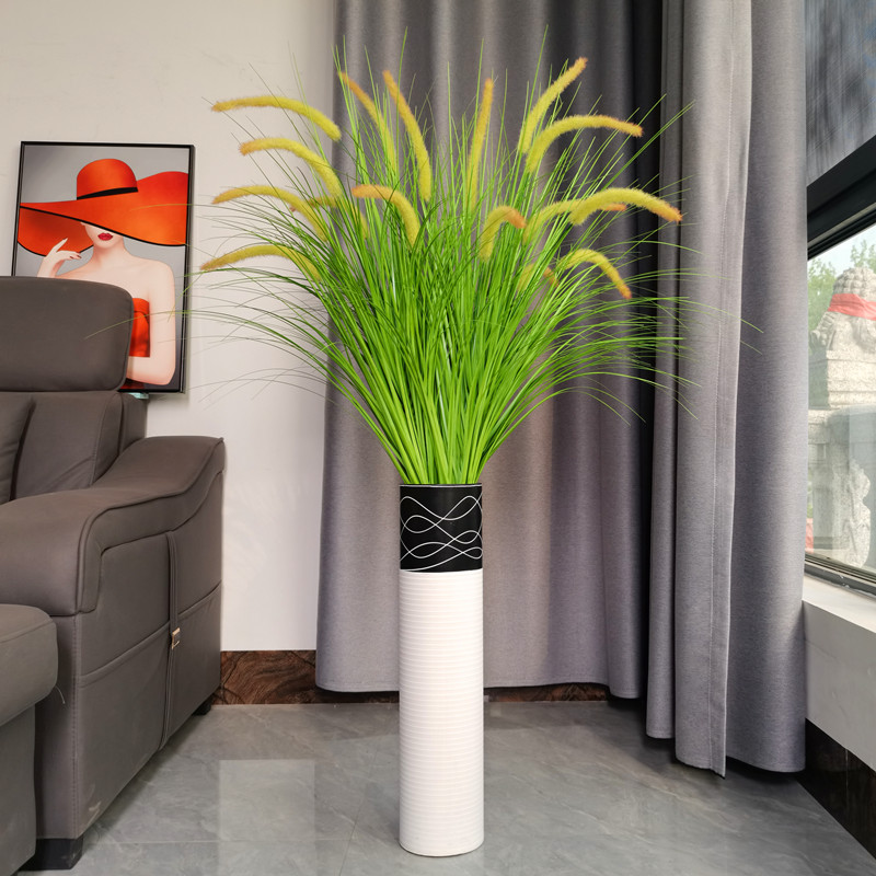 仿真狗尾巴草芦苇假花客厅摆件干花大束落地植物室内造景装饰花卉