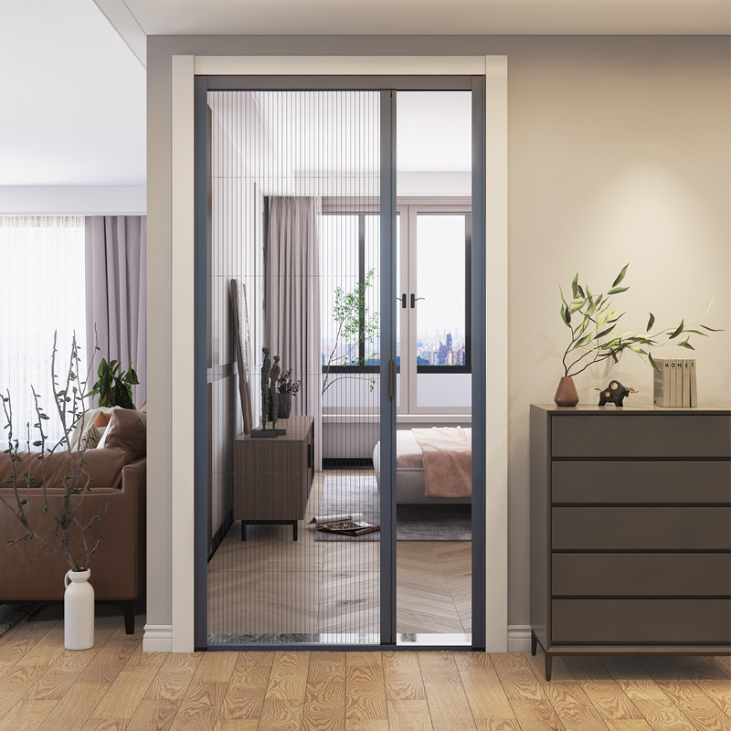 纱门防蚊门隐形推拉门帘纱帘家用高档夏季铝合金折叠纱窗门,居家日用,纱窗/纱门,淘宝优惠券,粉丝福利购,淘宝优惠卷