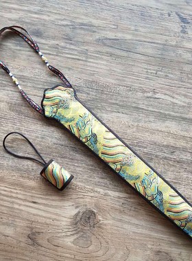 9.510寸手工宋锦苏州明式提篮锦缎扇袋加厚有底扇套折扇布袋