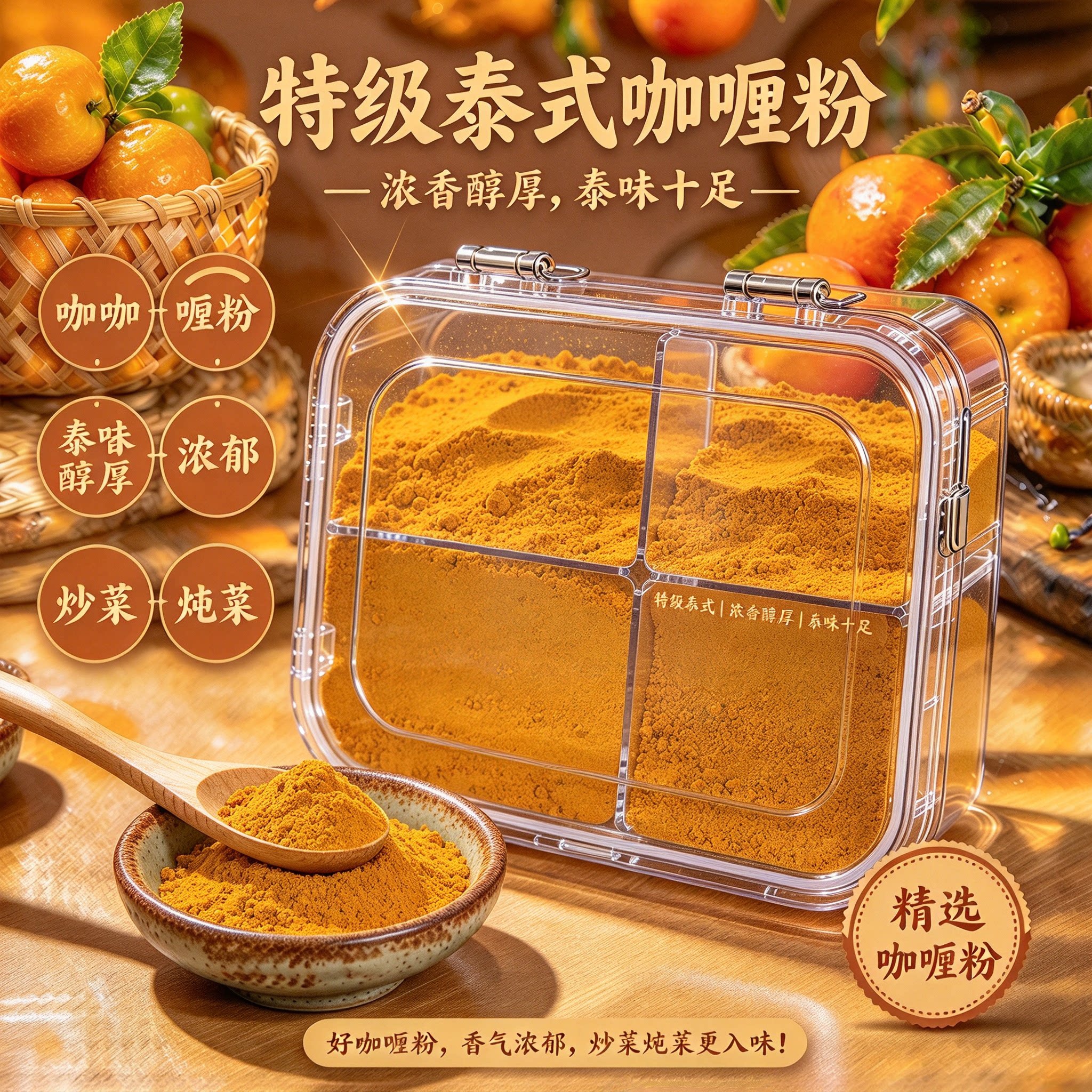 正宗泰式黄咖喱粉500g商用家用