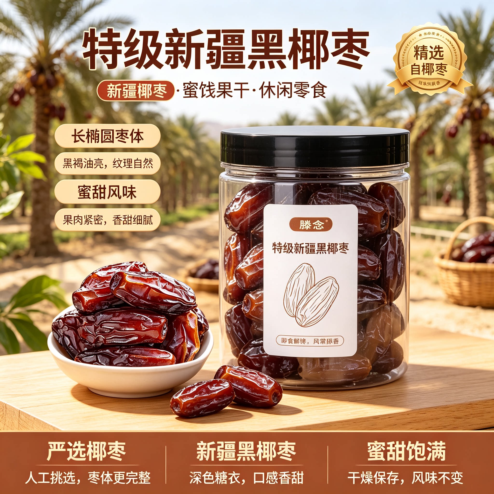 新疆伊朗大黑椰枣特级无添加