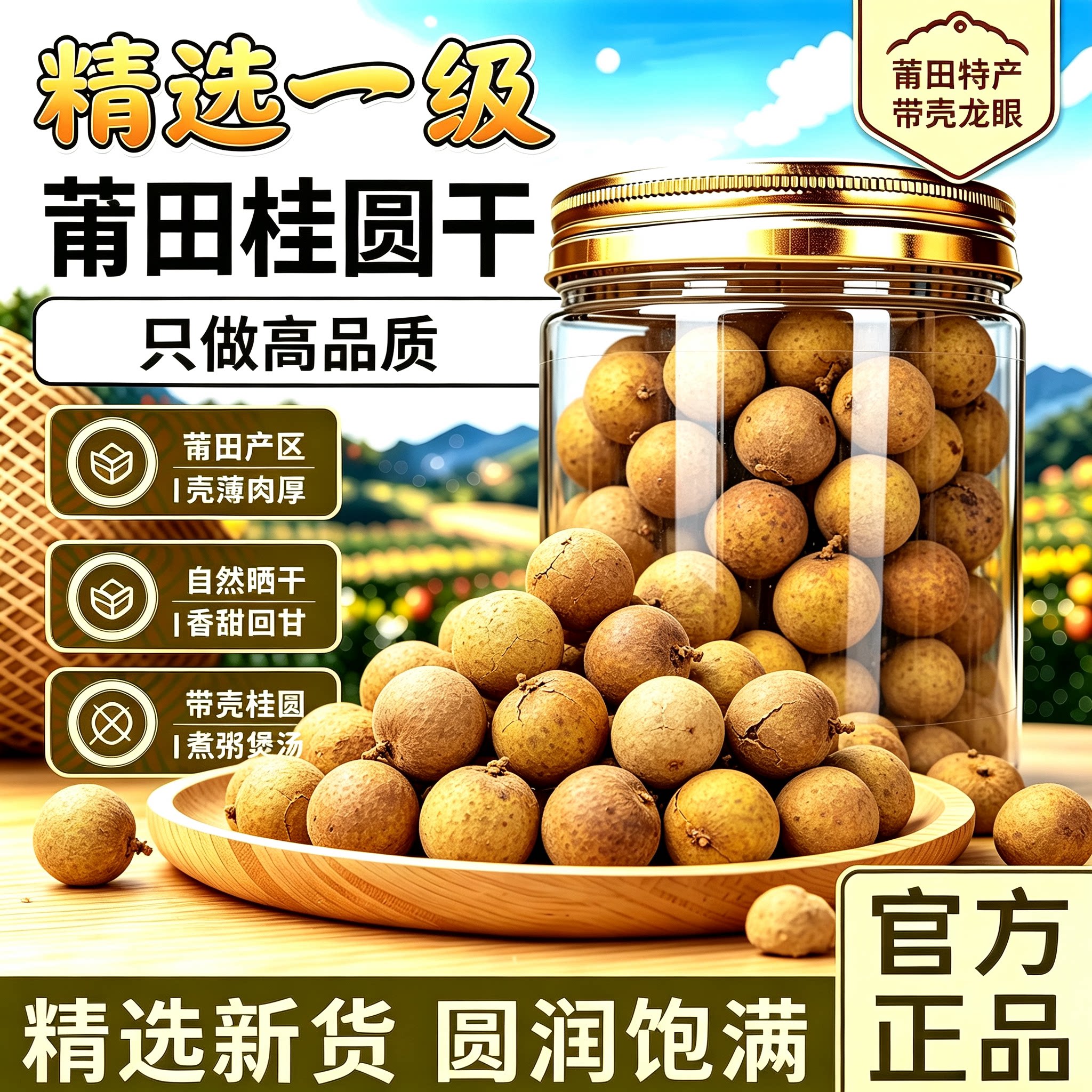福建桂圆干龙眼干肉厚核小新货
