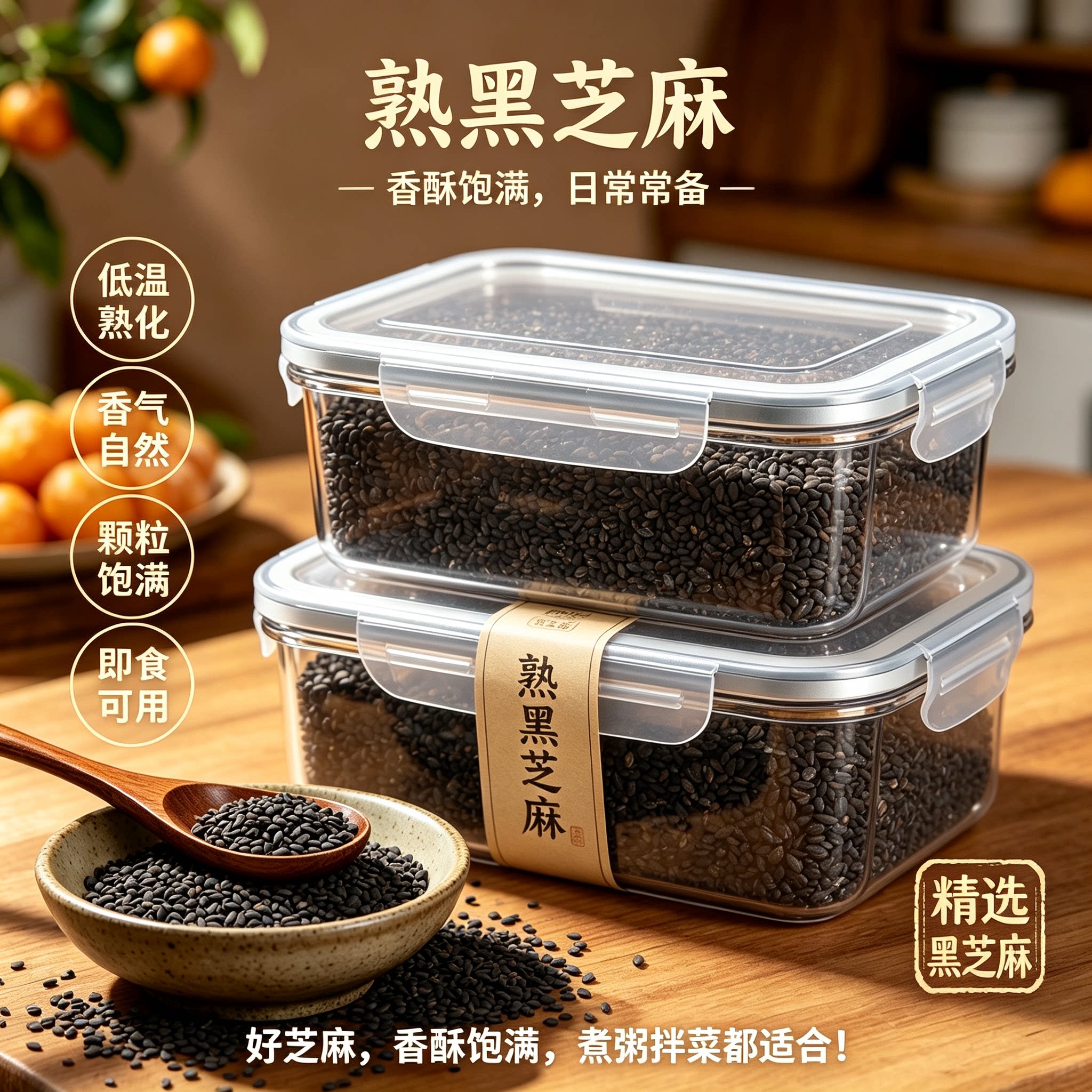 现磨无糖无添加黑芝麻粉养发生发