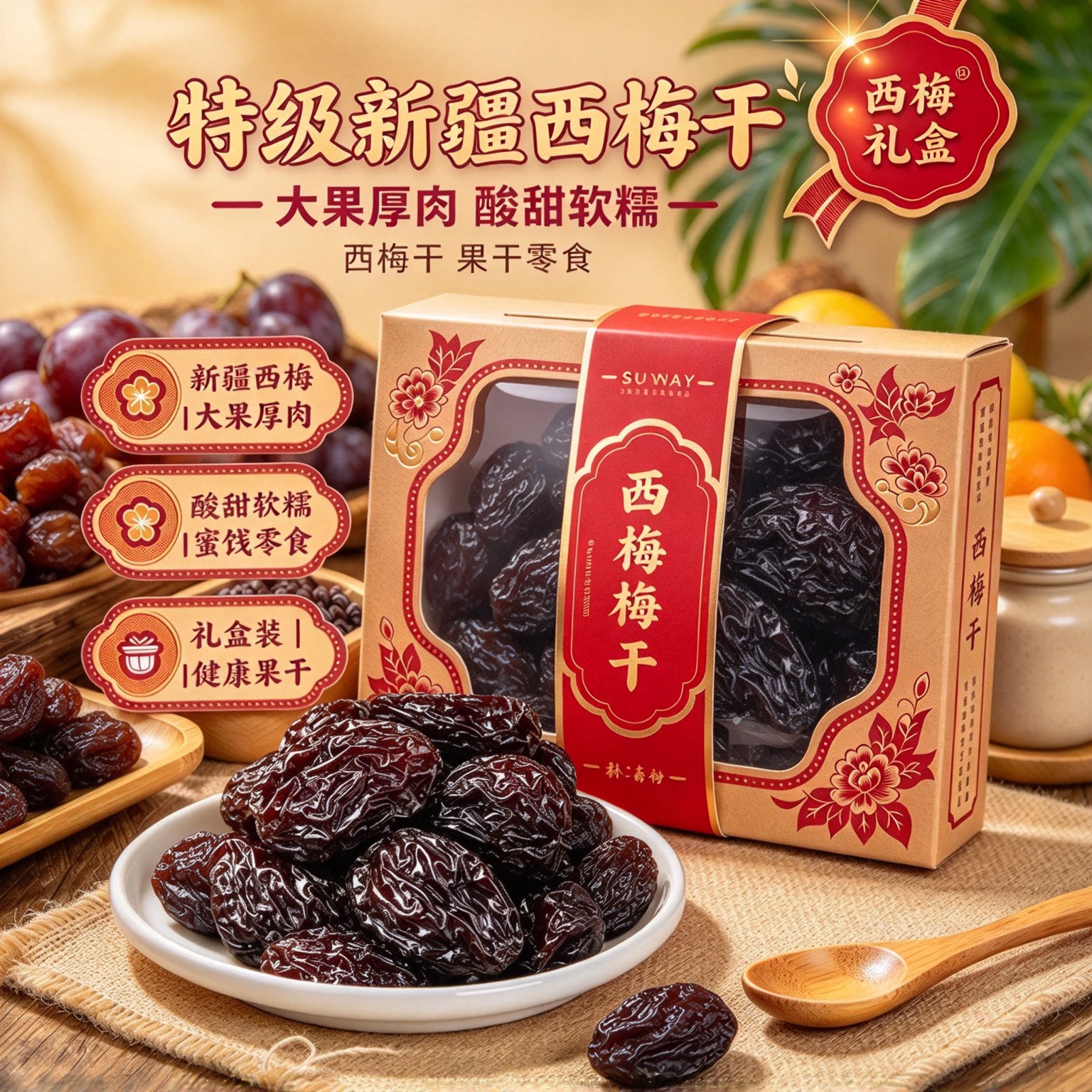 新疆喀什无添加无糖精西梅干