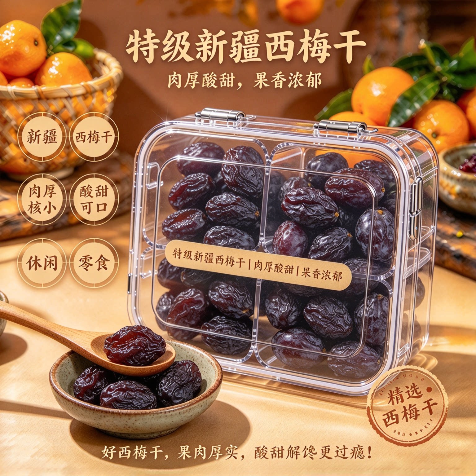 新疆天然无糖无添加西梅干