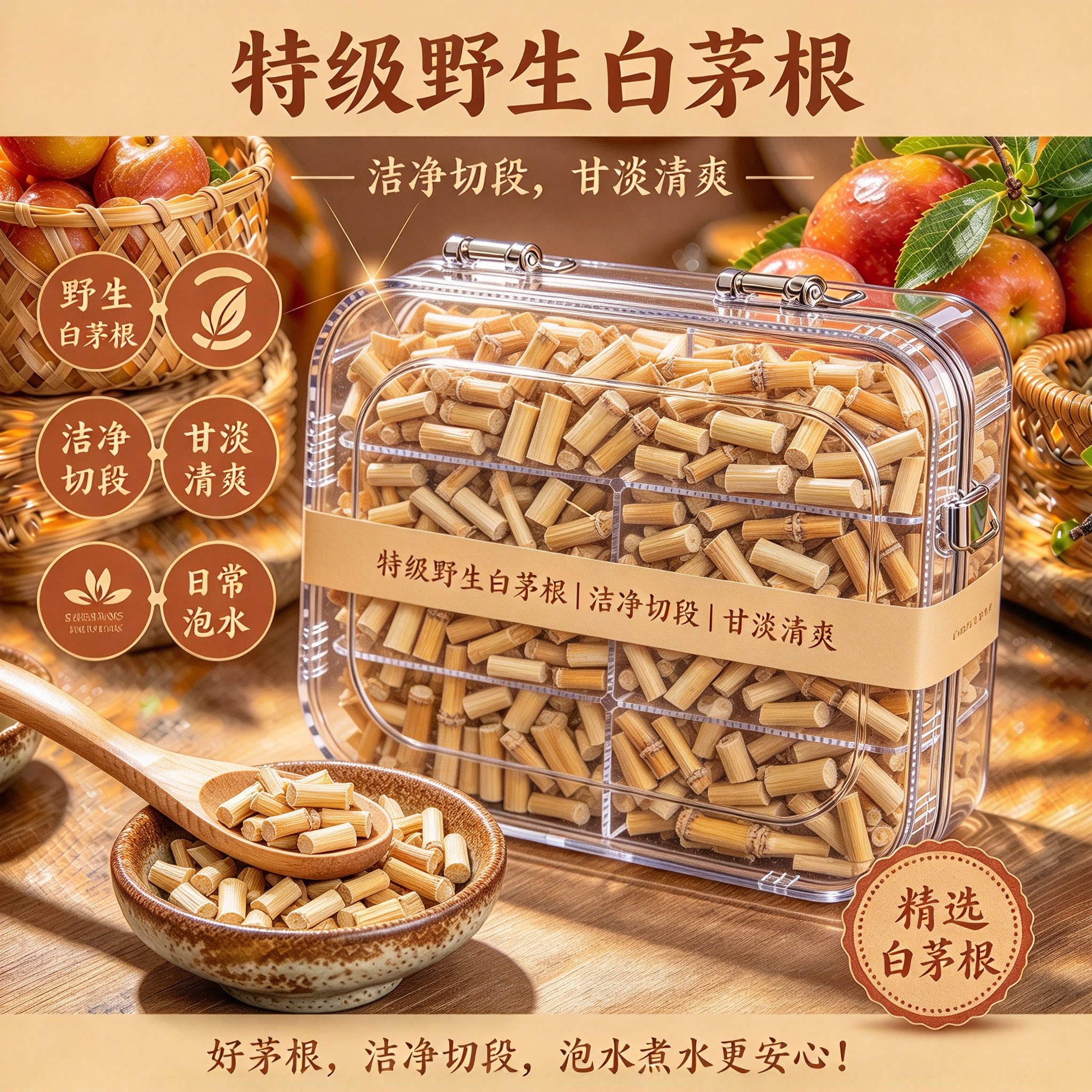 正宗广西野生白茅根新货中药材500g白矛根白毛根茅草根芦根藕节茶