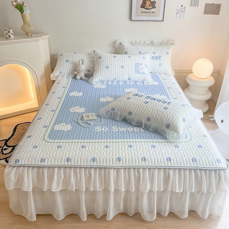 夏季A类公主风乳胶凉席床裙可机水洗冰丝床单软席床席,床上用品,冰丝席,淘宝优惠券,粉丝福利购,淘宝优惠卷