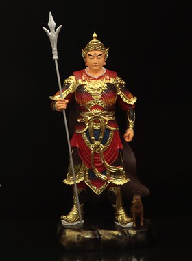 二郎神杨戬树脂像二郎真君将军哮天犬6寸站家用客厅桌面摆件