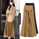 褶皱网纱孕妇半身裙春秋装 外穿宽松垂感黑色显瘦鱼尾裙a字托腹裙