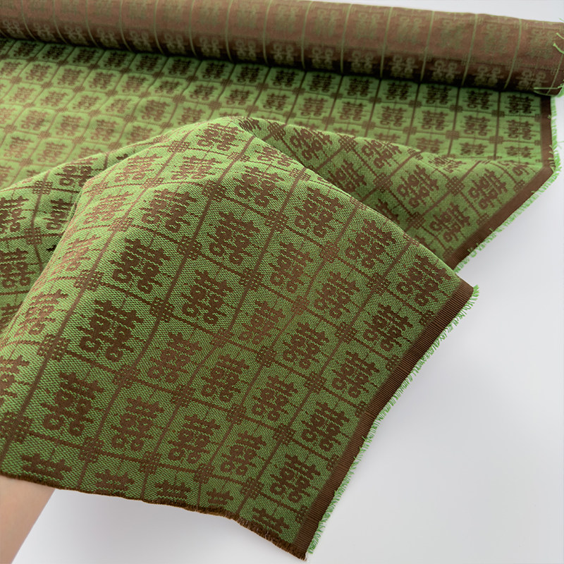 1米价 中国风绿色喜字提花布料服装面料高档箱包沙发桌布布料diy,居家布艺,海绵垫/布料/面料/手工diy,淘宝优惠券,粉丝福利购,淘宝优惠卷