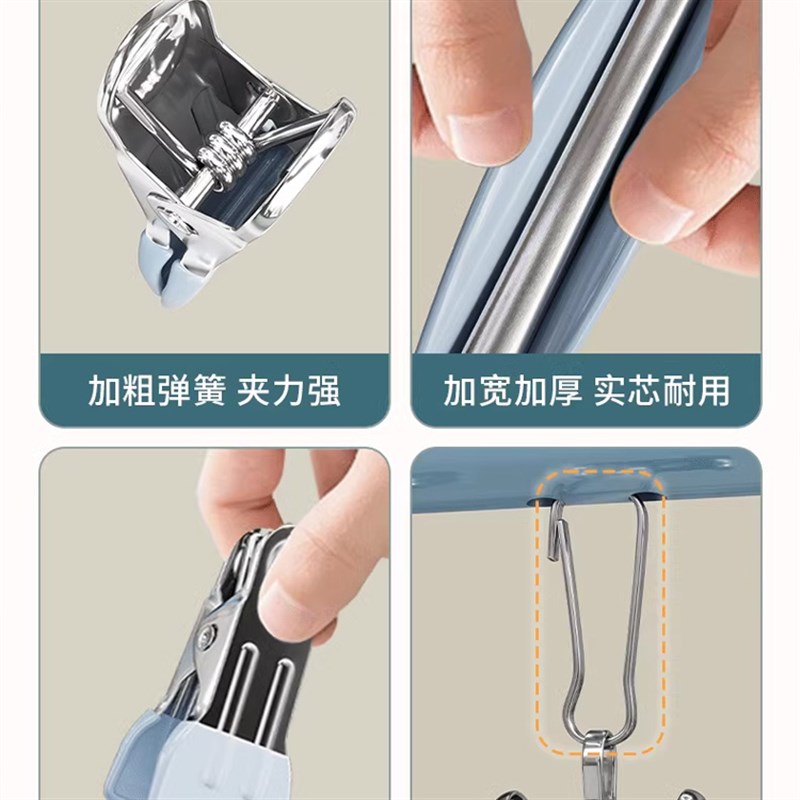 晒袜子神器阳台不锈钢晾衣架家用多功能挂袜架防风晾内衣内裤神器