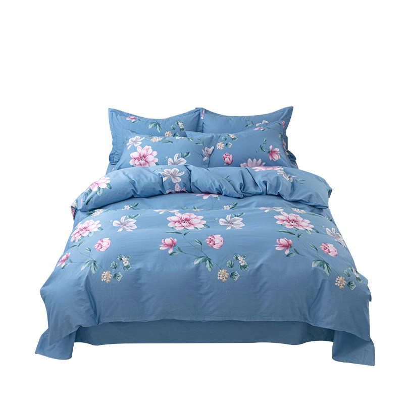 纯棉四件套全棉被套200X230双人被罩220x240cm2.2x2.4米床单套件