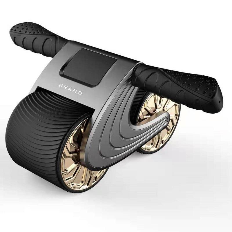 健身收腹健腹轮腹肌家用器材回弹自动练神器卷腹男士轮滚轮腹辅助