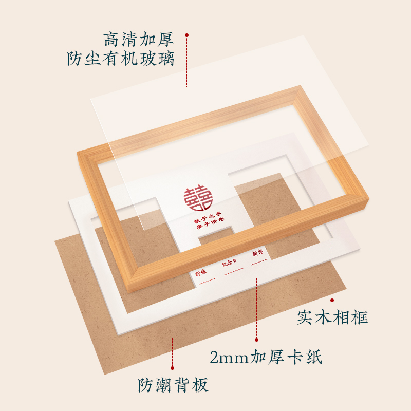 结婚证相框结婚登记照框礼物领证婚姻纪念证件摆台仪式感物品相册