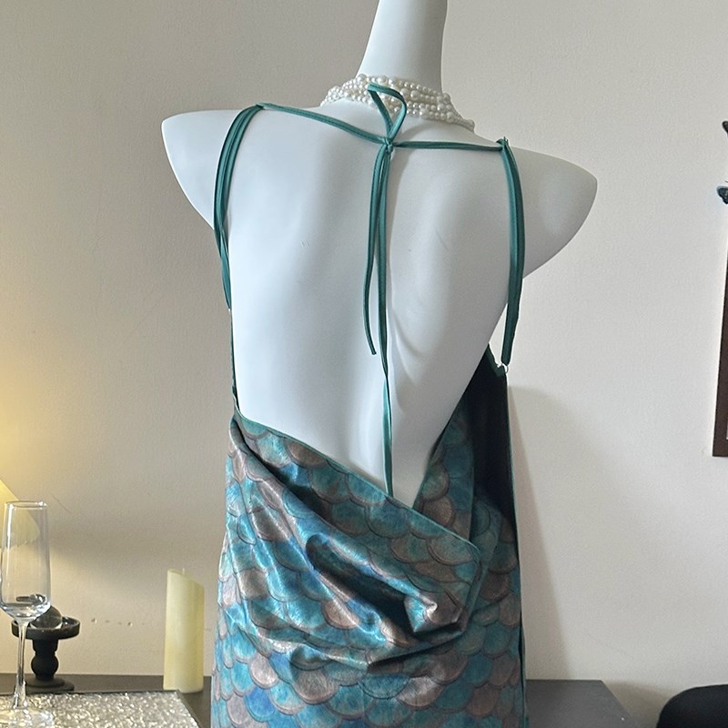 海边仙女度假一片式连衣裹裙露背条纹防晒遮阳沙滩巾比基尼罩衫