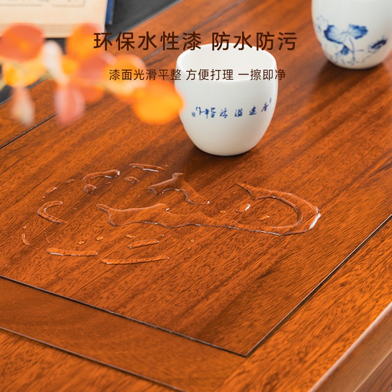 乌金木实木茶桌阳台茶桌椅组合小户型家用现代简约禅意新中式茶几