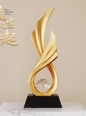 酒柜装饰品摆件轻奢高档风生水起客厅玄关办公室家居饰品工艺品