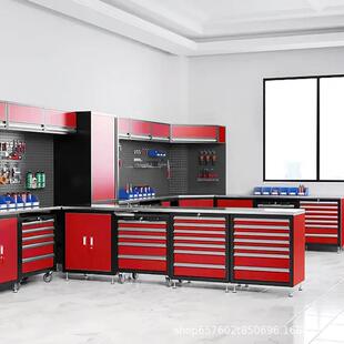 大型工作台工厂车间用工具收纳柜钢制储物柜加厚双开门重型工具柜