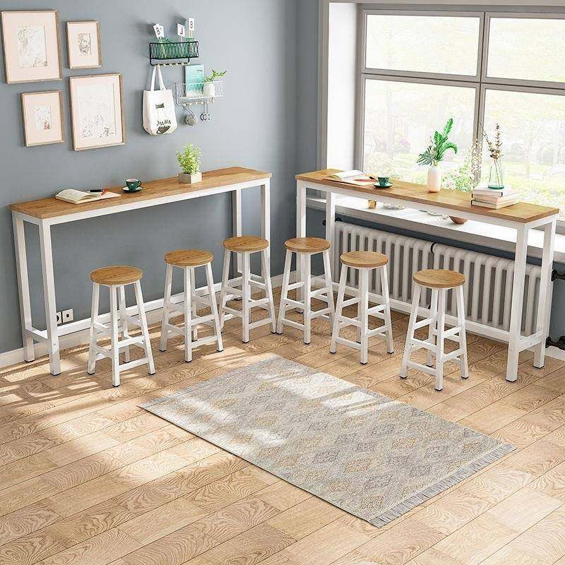 吧台桌子奶茶店高脚桌椅组合窄桌子靠墙长条桌简约长方形桌椅,包装,五金配件包装,淘宝优惠券,粉丝福利购,淘宝优惠卷