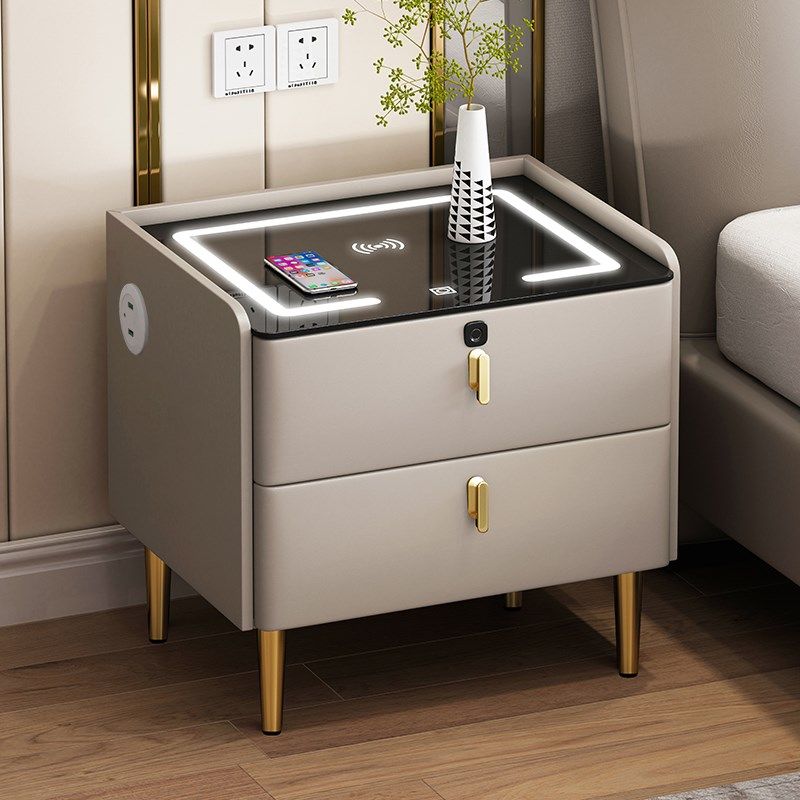 智能床头柜无线充电现代简约实木网红主卧室多功能轻奢家用床边柜,住宅家具,床头柜,淘宝优惠券,粉丝福利购,淘宝优惠卷