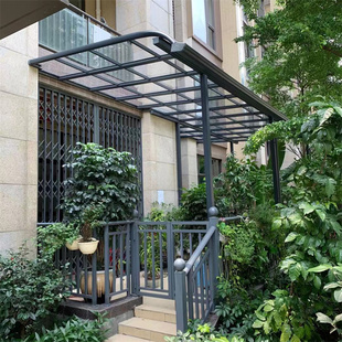 户外防雨门头雨搭铝合金雨棚院子遮阳棚室外阳台露台庭院定制雨蓬