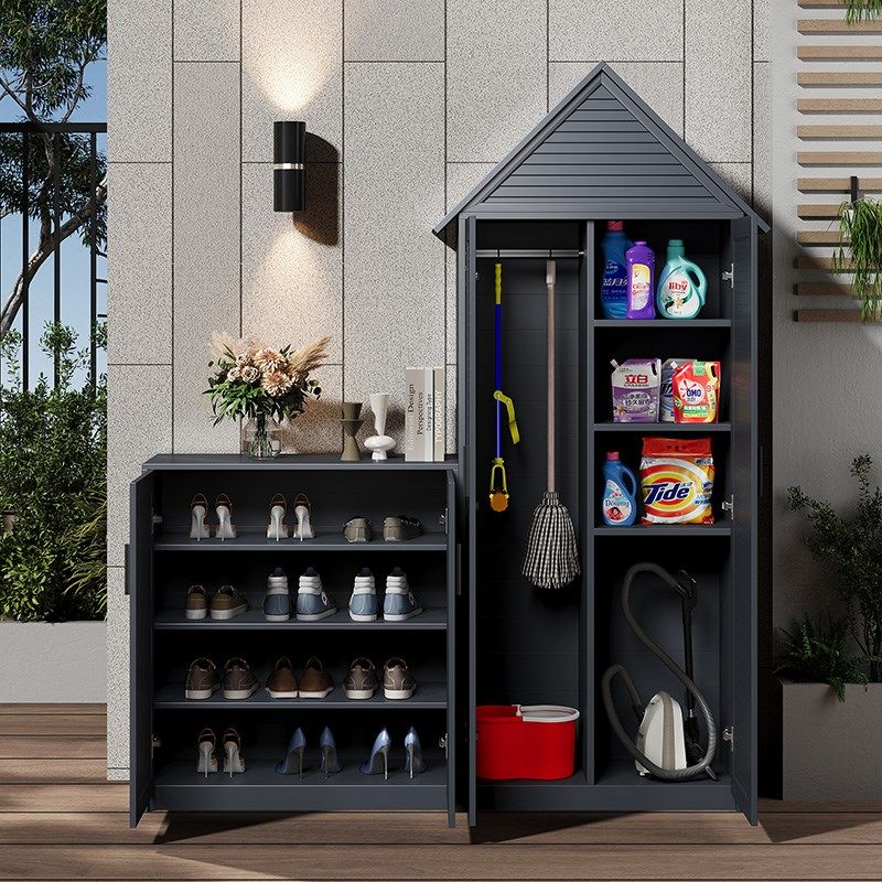 全铝合金户外储物柜防水防晒杂物柜庭院收纳柜阳台门口大容量鞋柜,住宅家具,鞋柜,淘宝优惠券,粉丝福利购,淘宝优惠卷