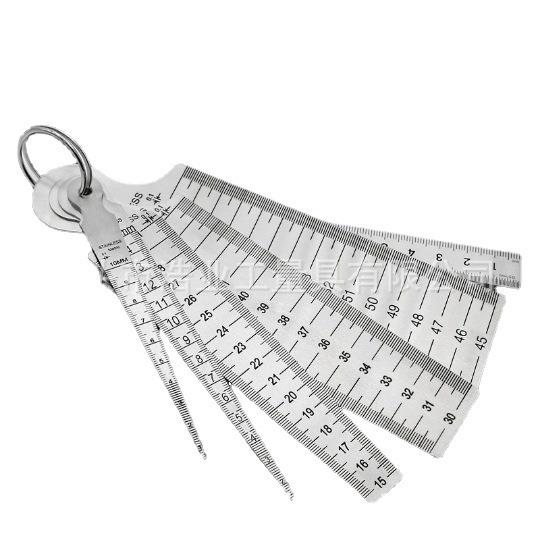 五件套孔尺斜尺间隙尺锥形尺三角孔径规不锈钢楔形塞尺1-60六件套