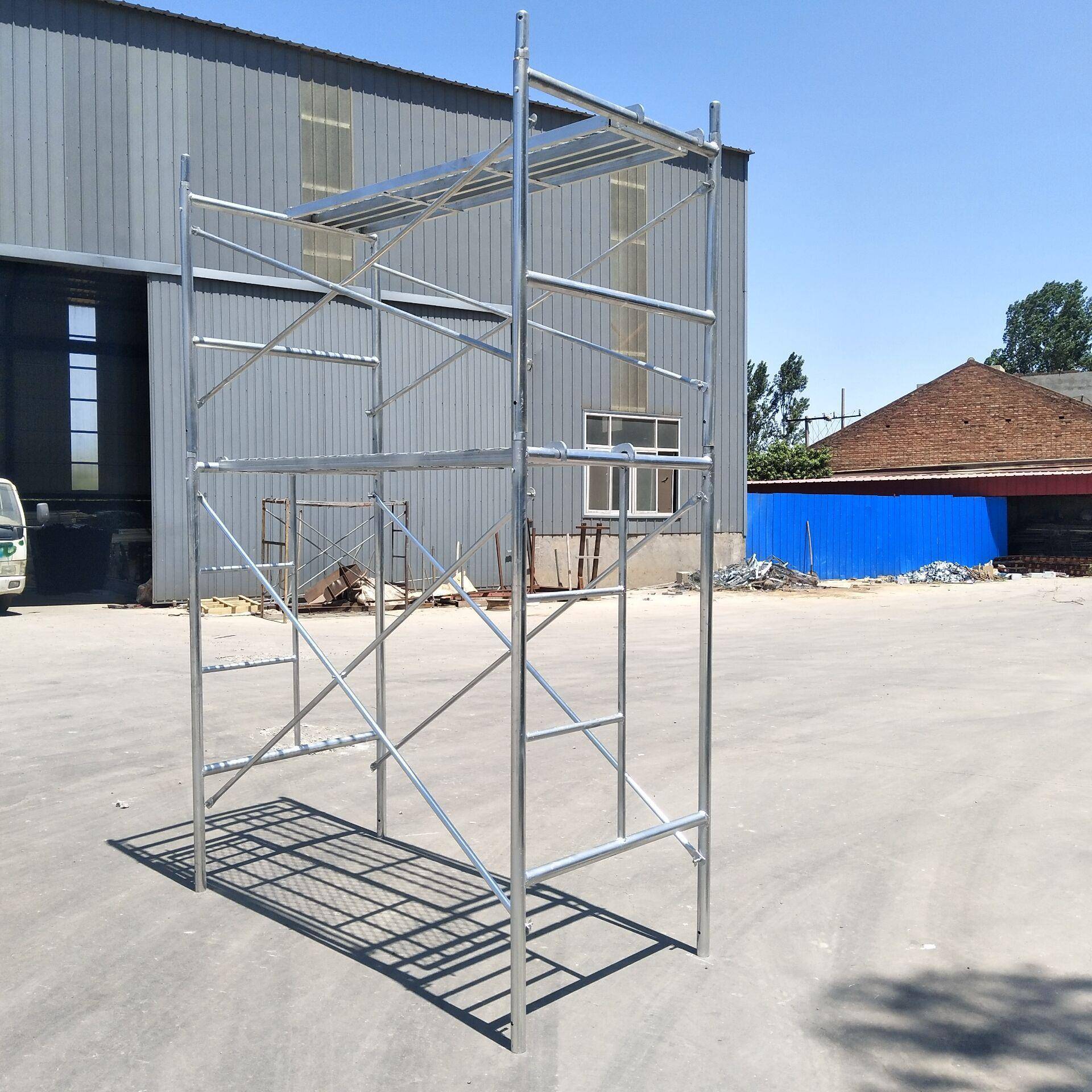 移动脚手架门式脚手架梯形活动架建筑装修镀锌手脚架